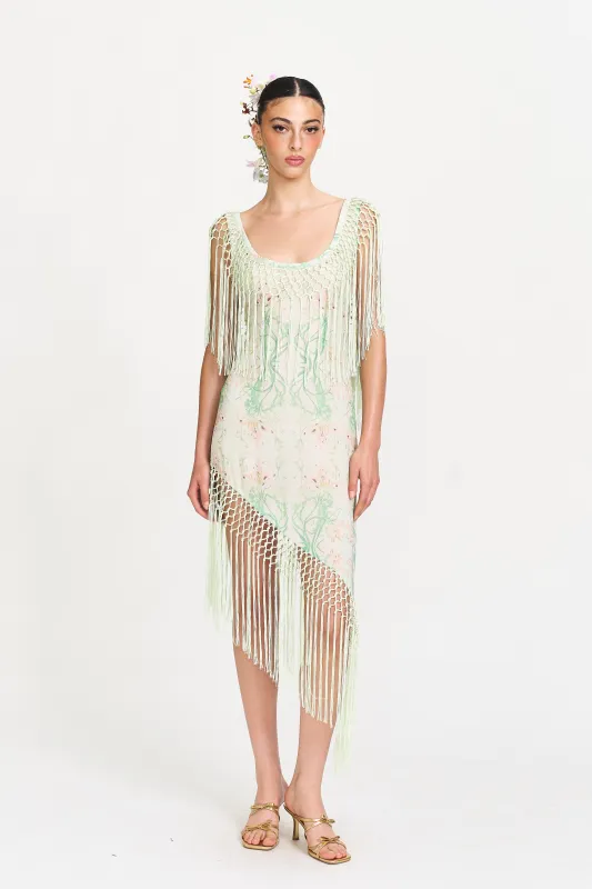 Eira Asymmetrical Tassel Dress sold by PANN