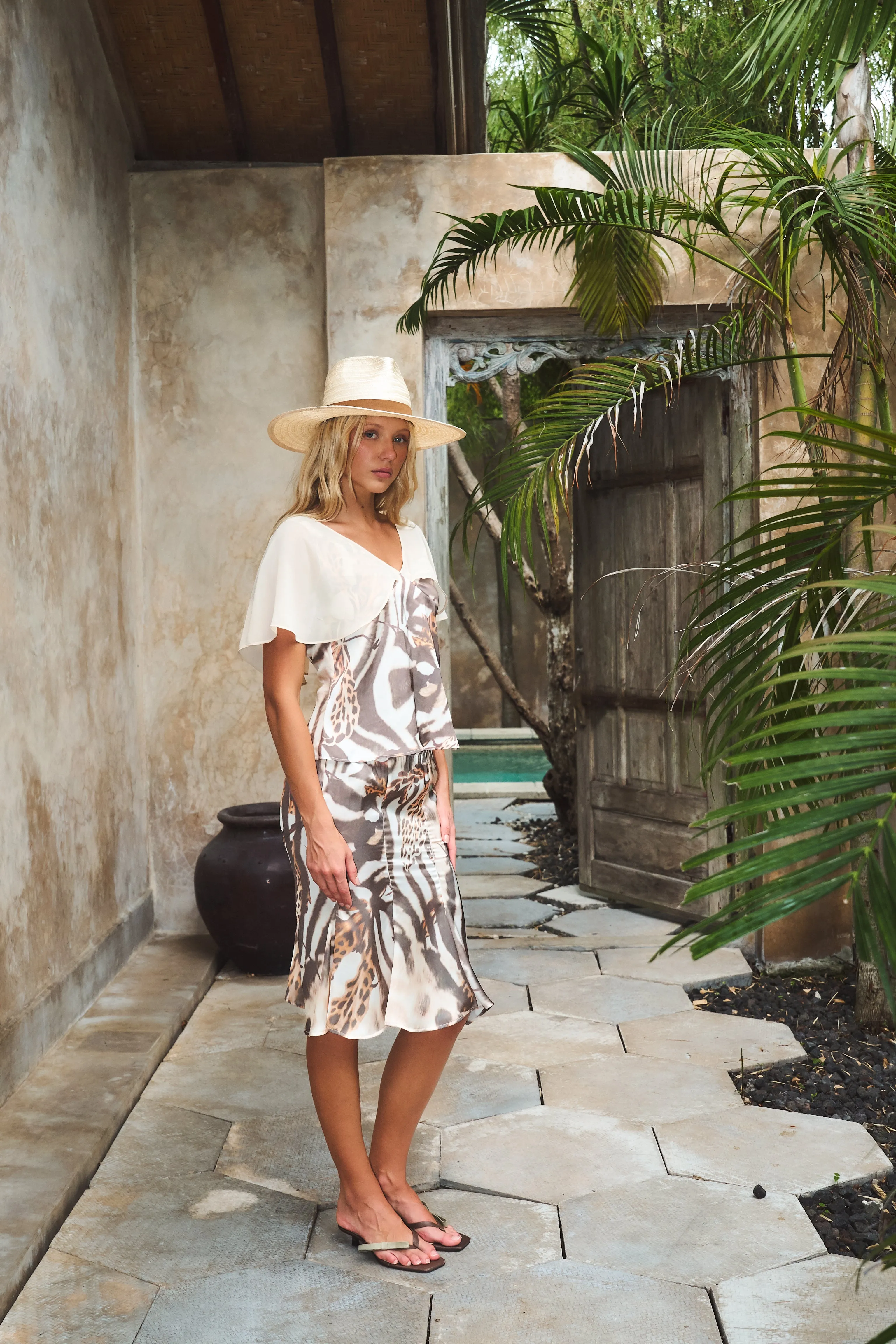 Ros Printed Vibrant Midi Skirt in Leopard sold by PANN product image thumbnail 2