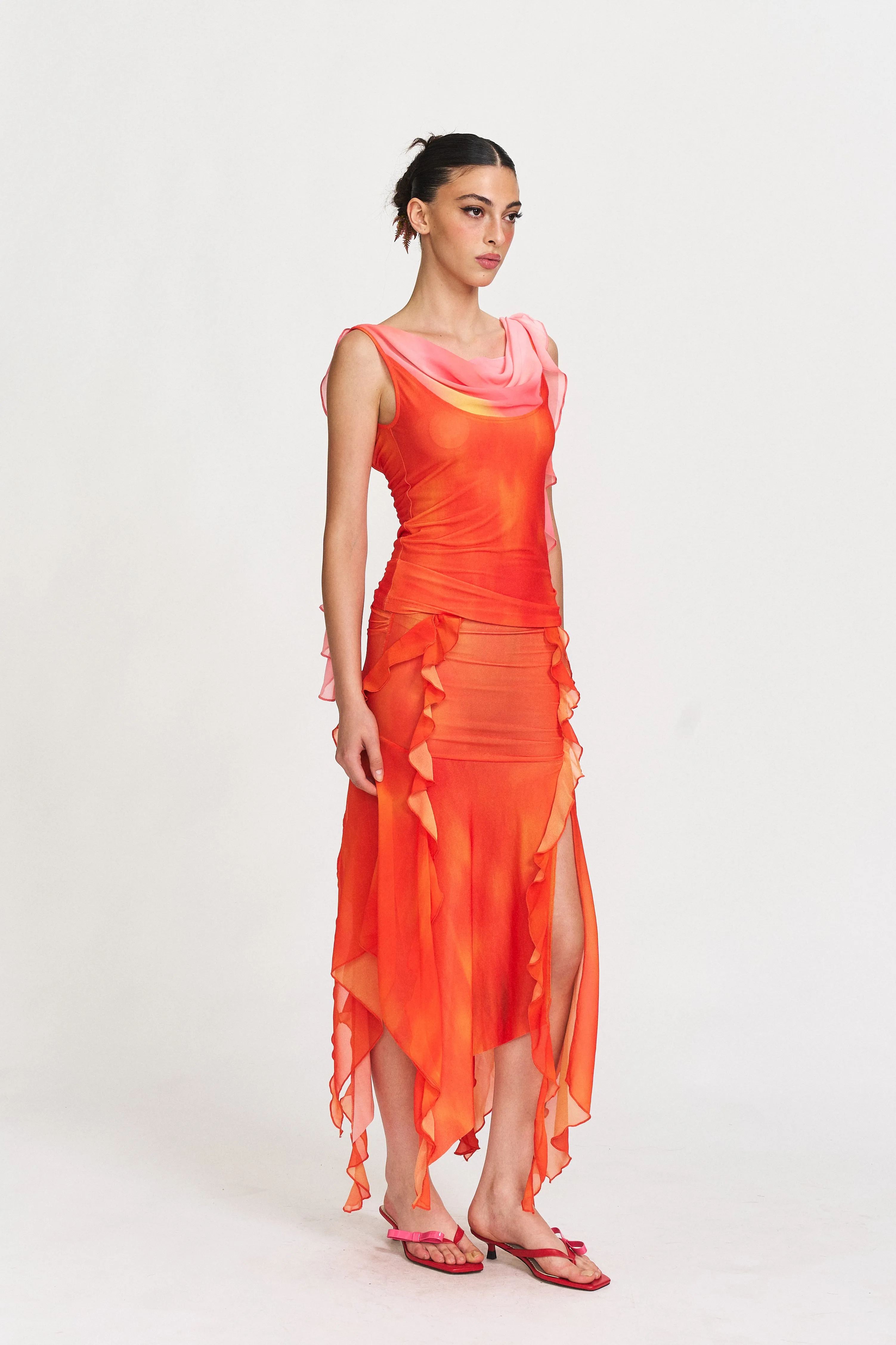 Violet Asymmetrical Lace Skirt sold by PANN product image thumbnail 2