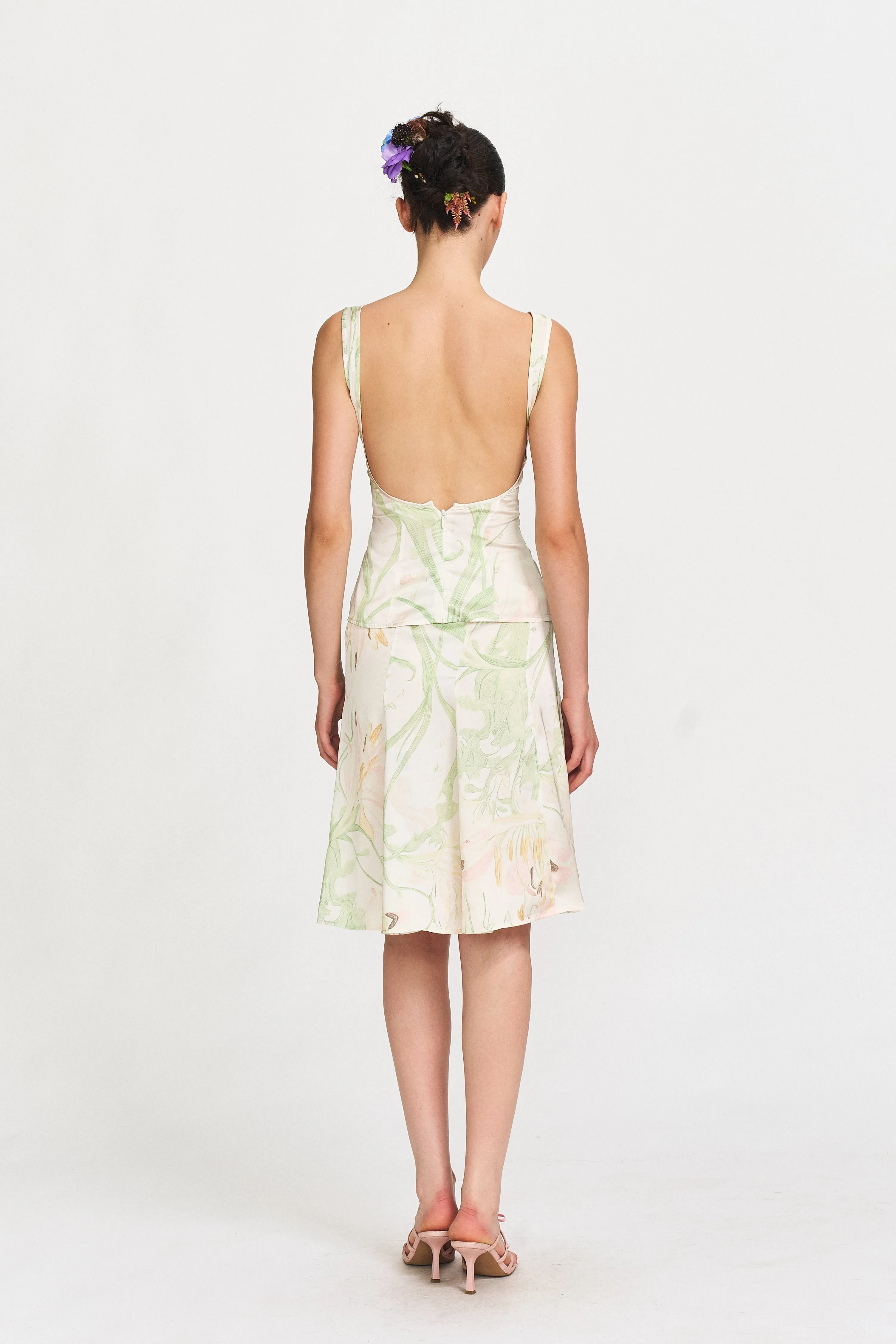 Riley Printed Crop Top in Green sold by PANN product image thumbnail 5