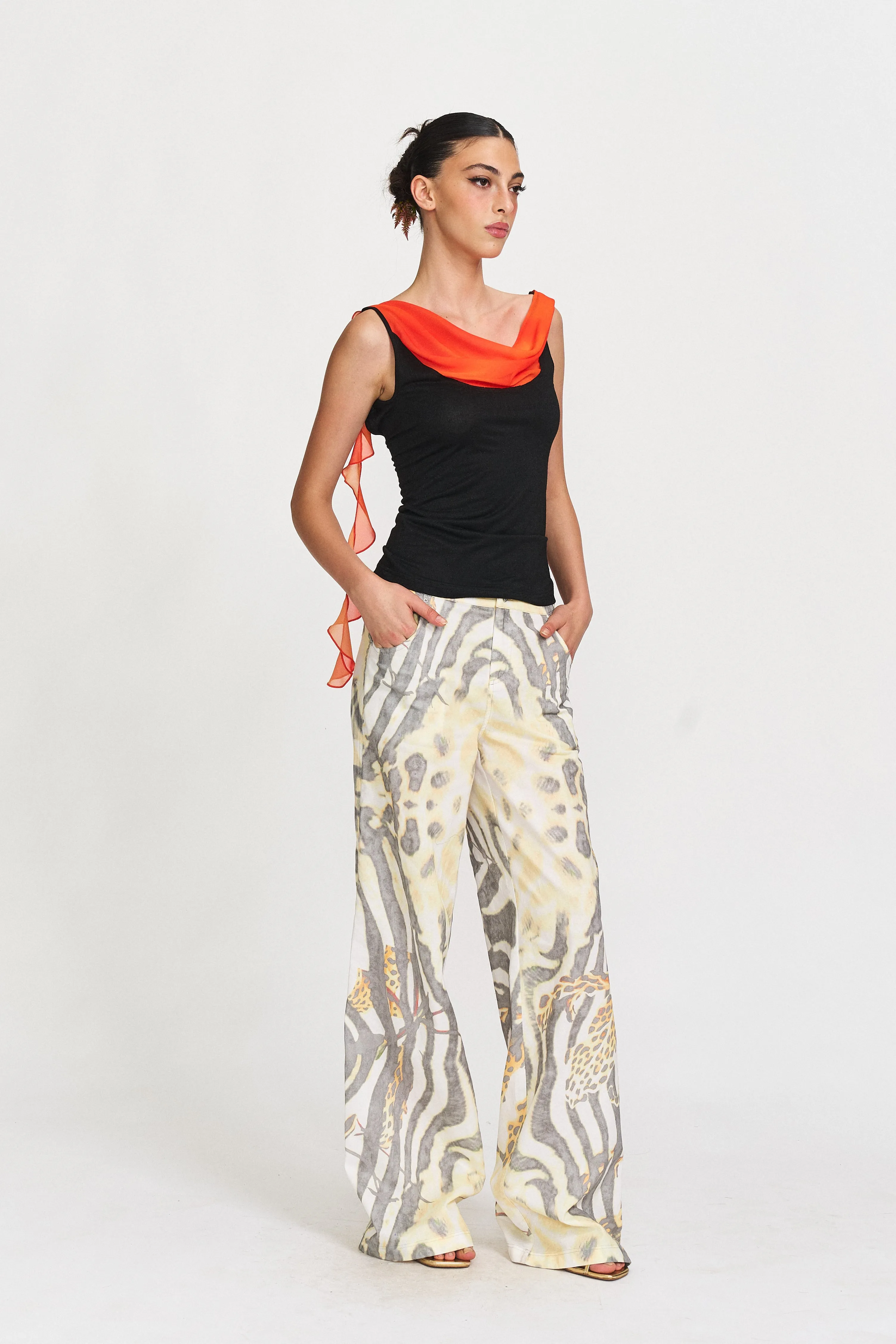 Sunset Lace Trim Camisole in Black sold by PANN product image thumbnail 3