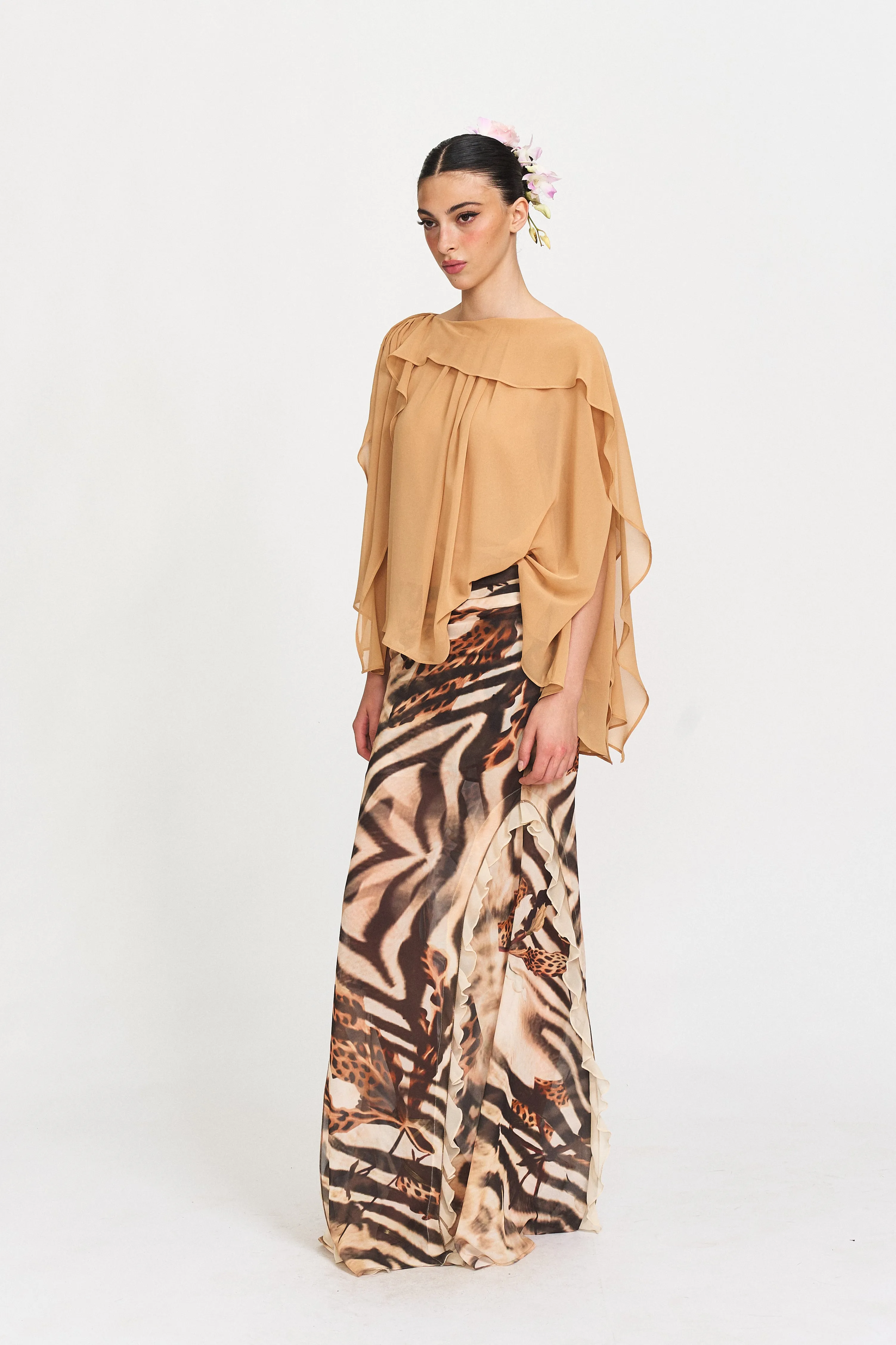 Sylvie Ruffled Sheer Blouse sold by PANN product image thumbnail 4