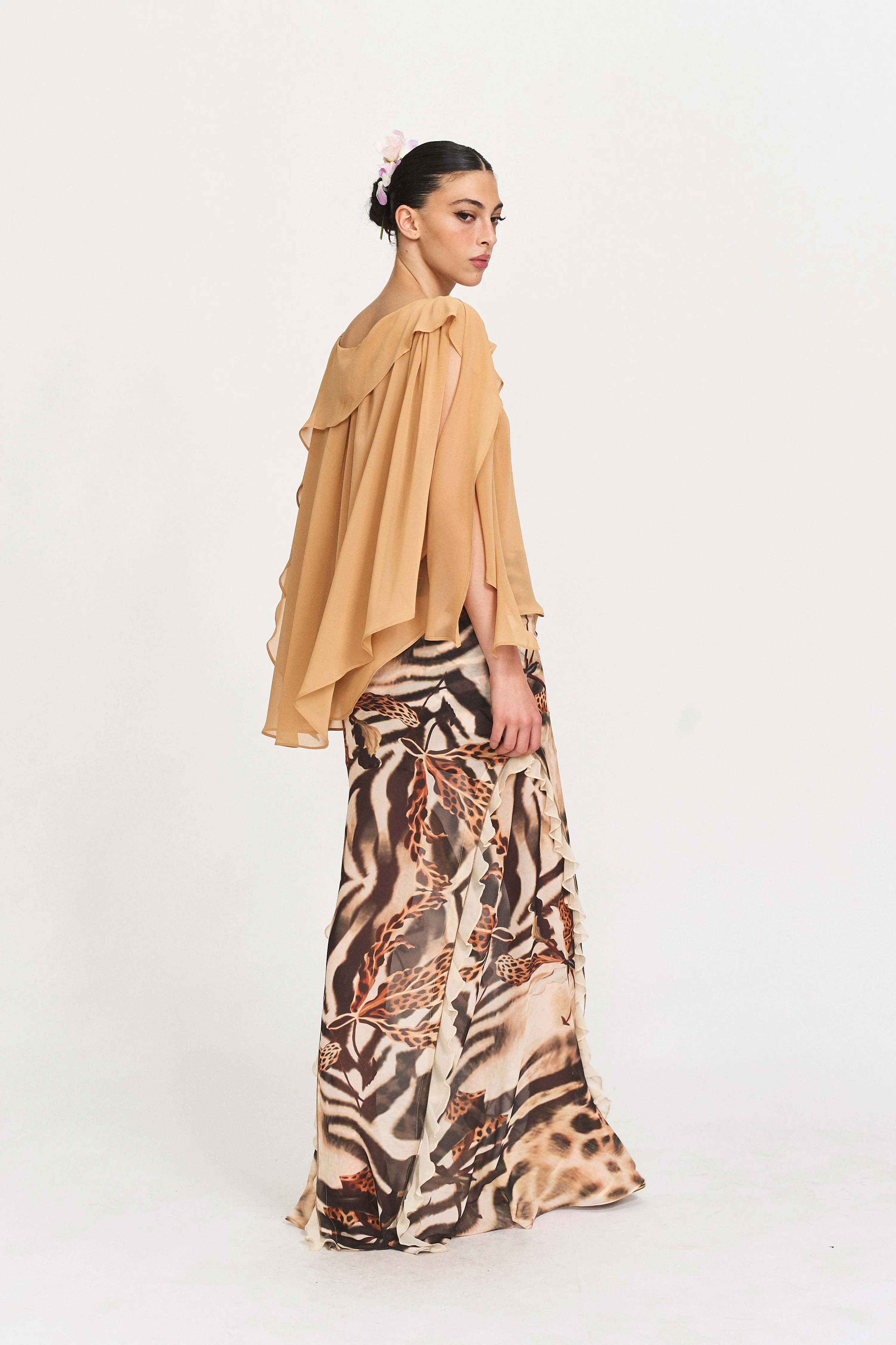 Sylvie Ruffled Sheer Blouse sold by PANN product image thumbnail 5