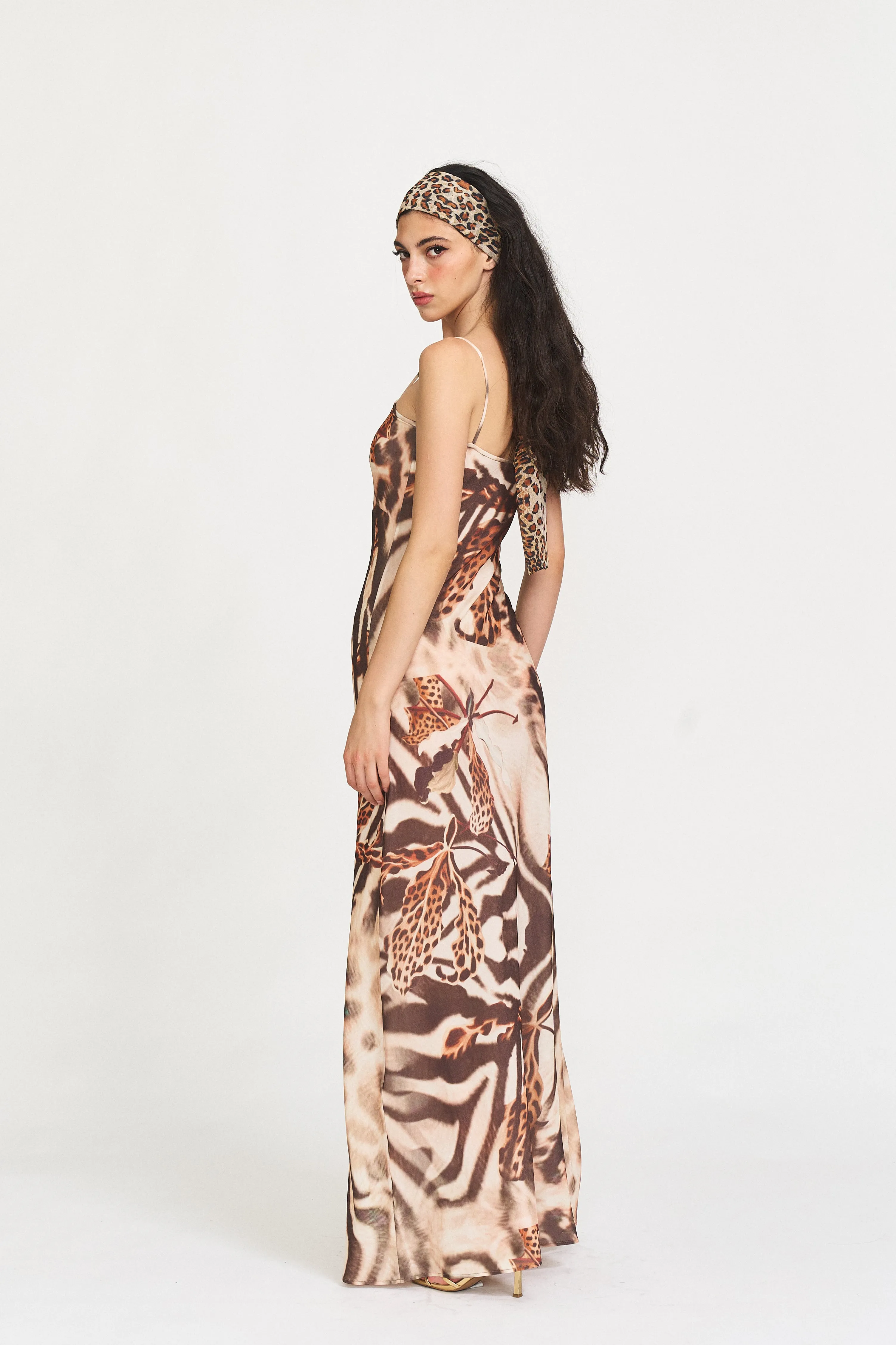 Sable Jungle Fitted Maxi Dress sold by PANN product image thumbnail 4