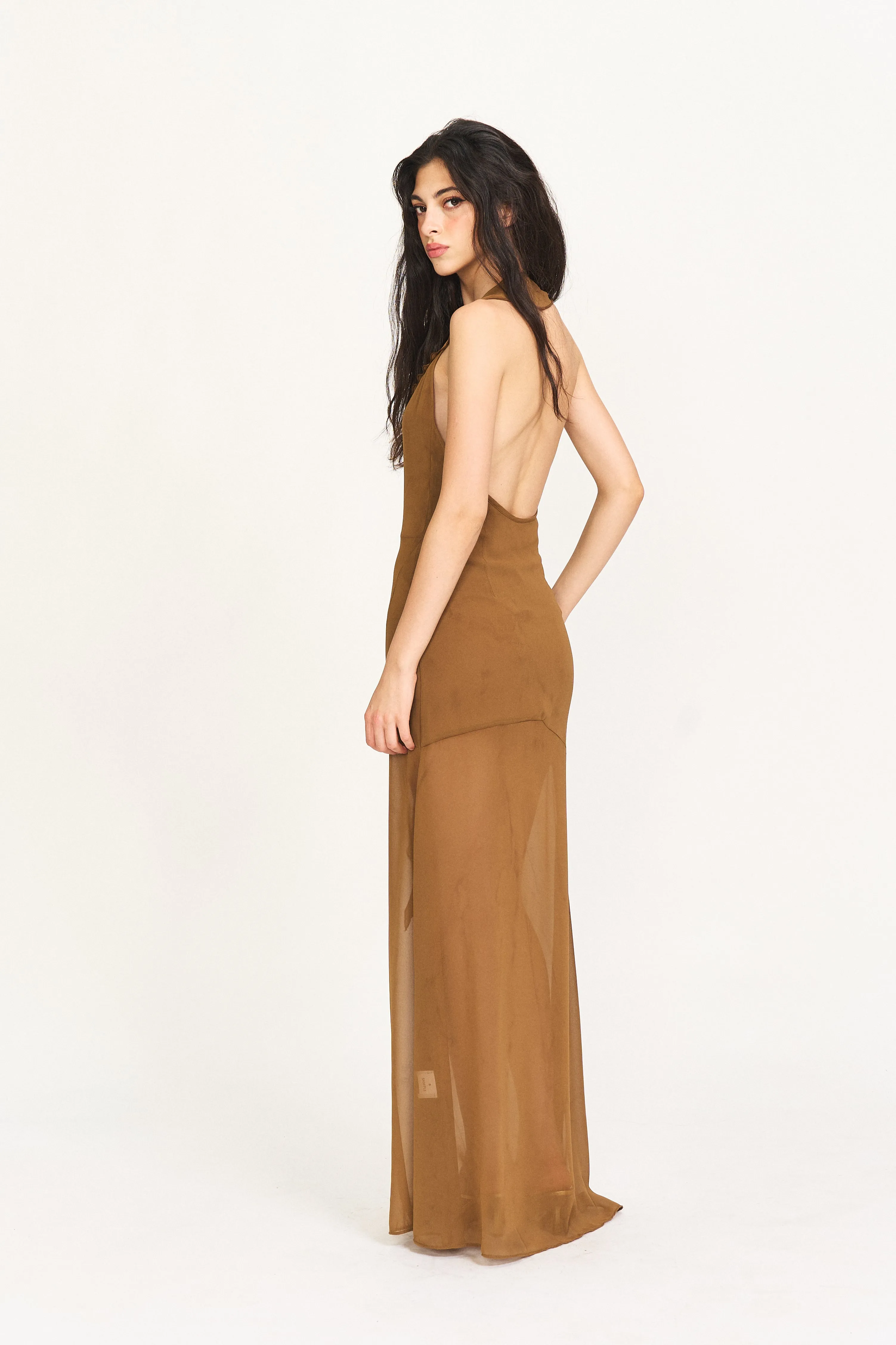 Autumn Halter Neck Maxi Dress sold by PANN product image thumbnail 5