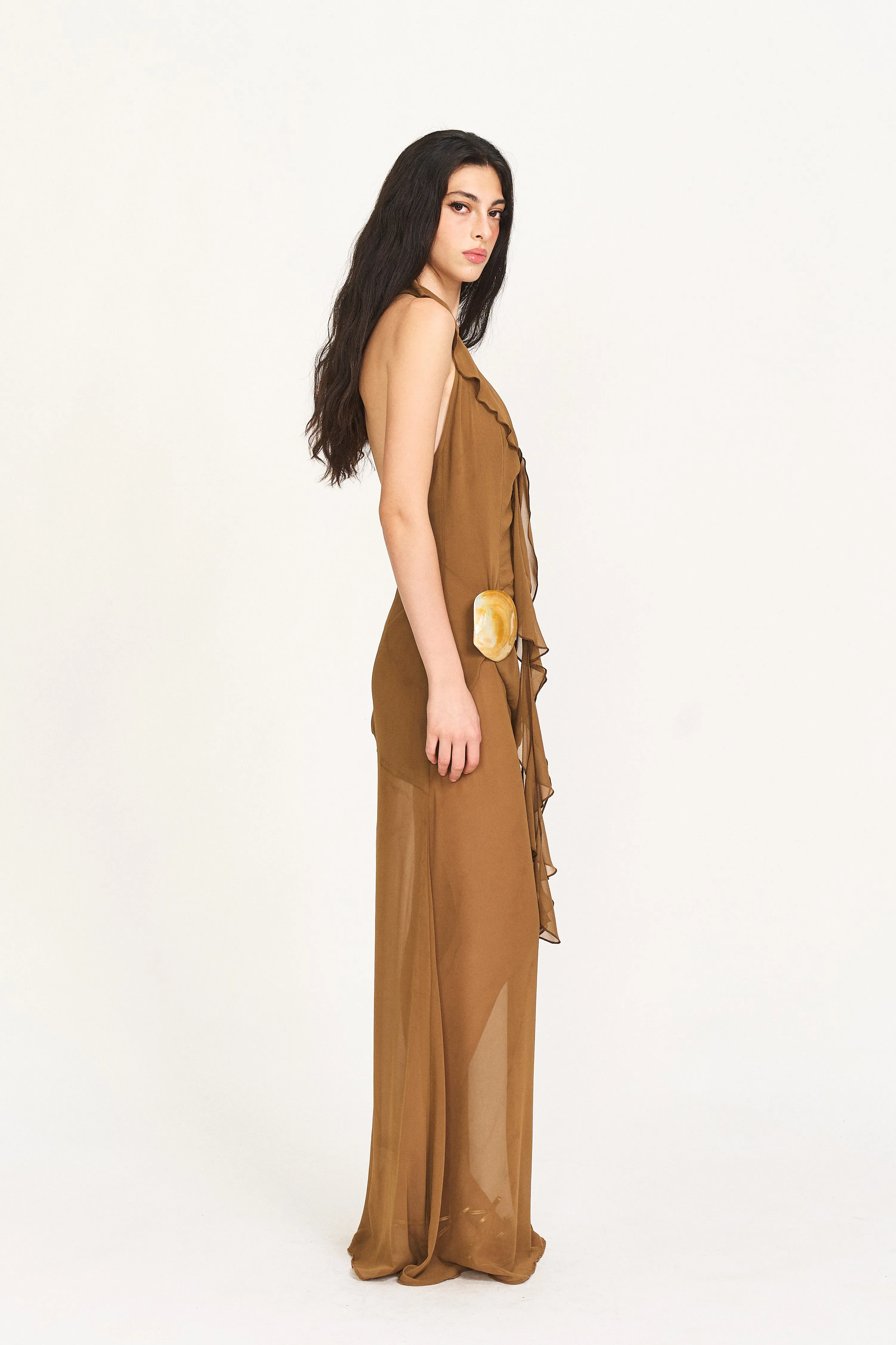 Autumn Halter Neck Maxi Dress sold by PANN product image thumbnail 3
