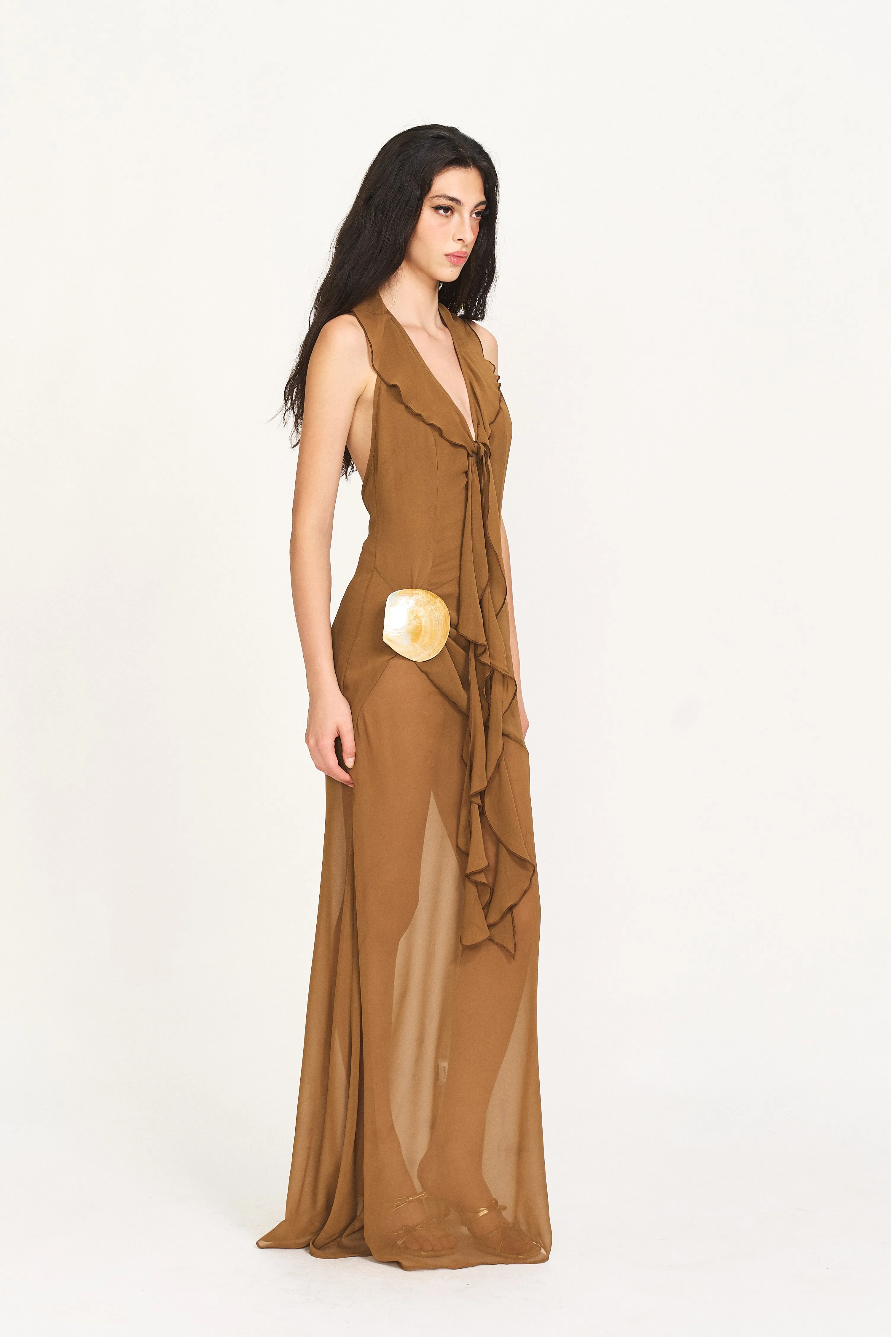 Autumn Halter Neck Maxi Dress sold by PANN product image thumbnail 2