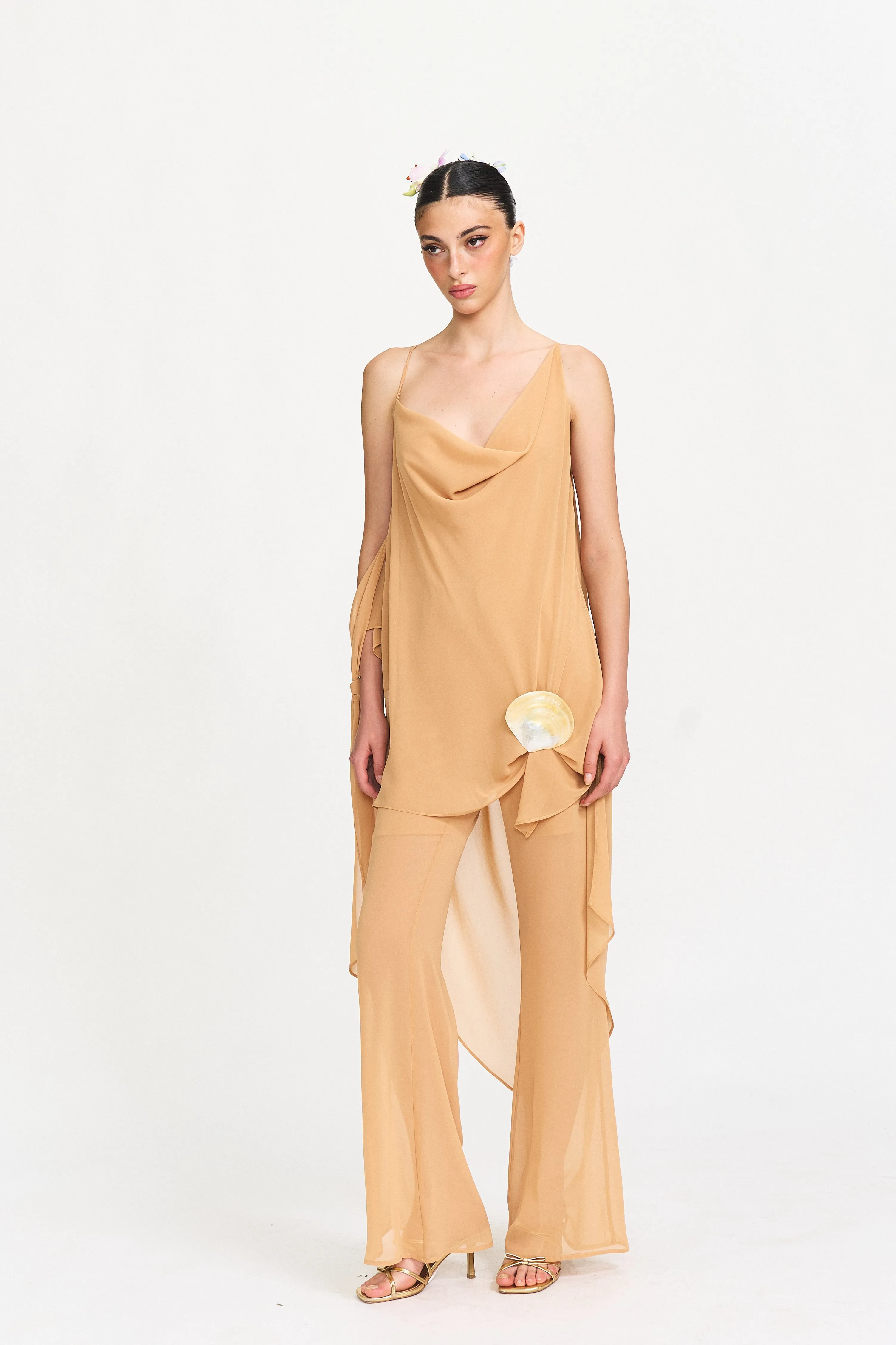 Asha Draped Jumpsuit sold by PANN