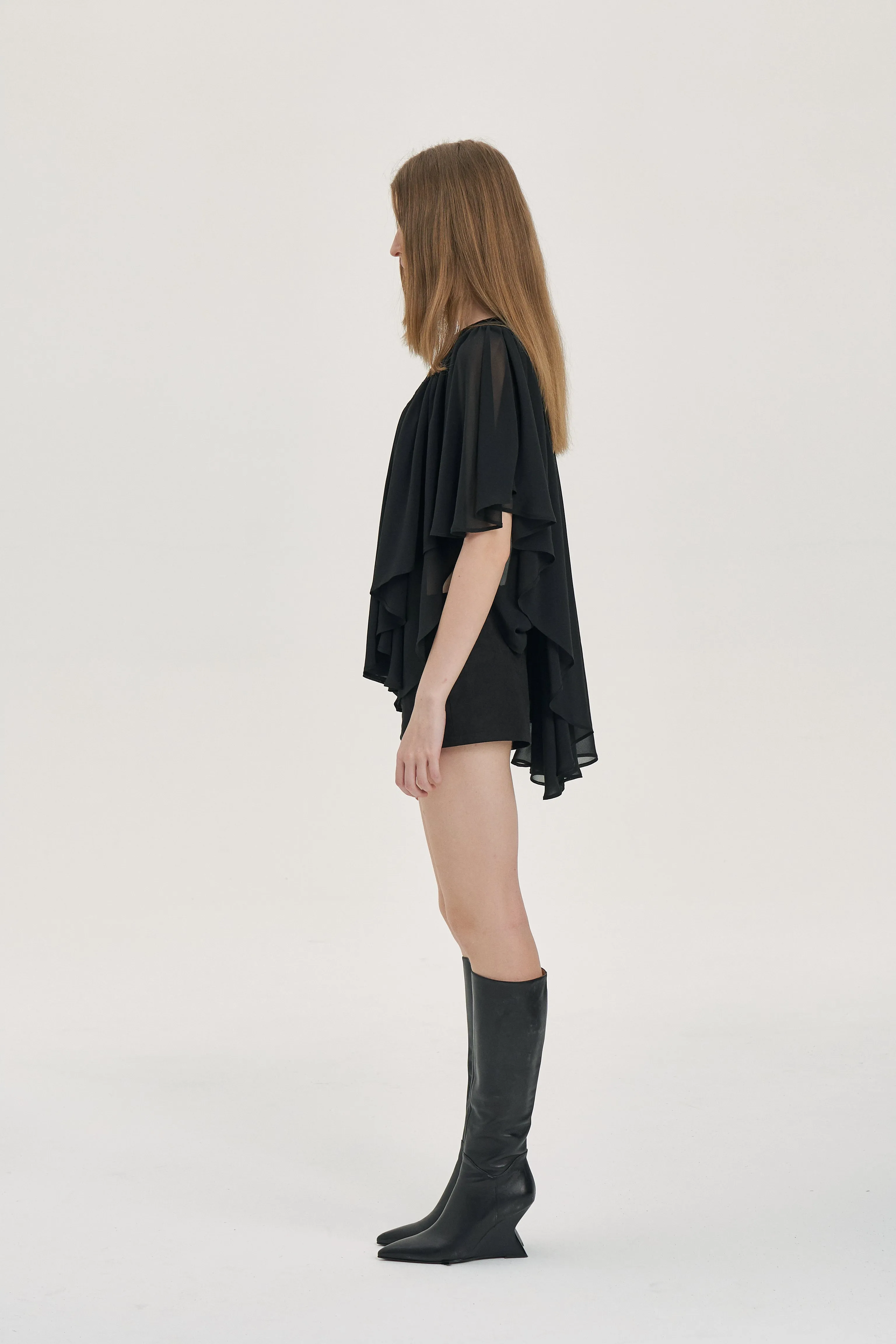 Echo Cloud Lace Cape Top sold by PANN product image thumbnail 2