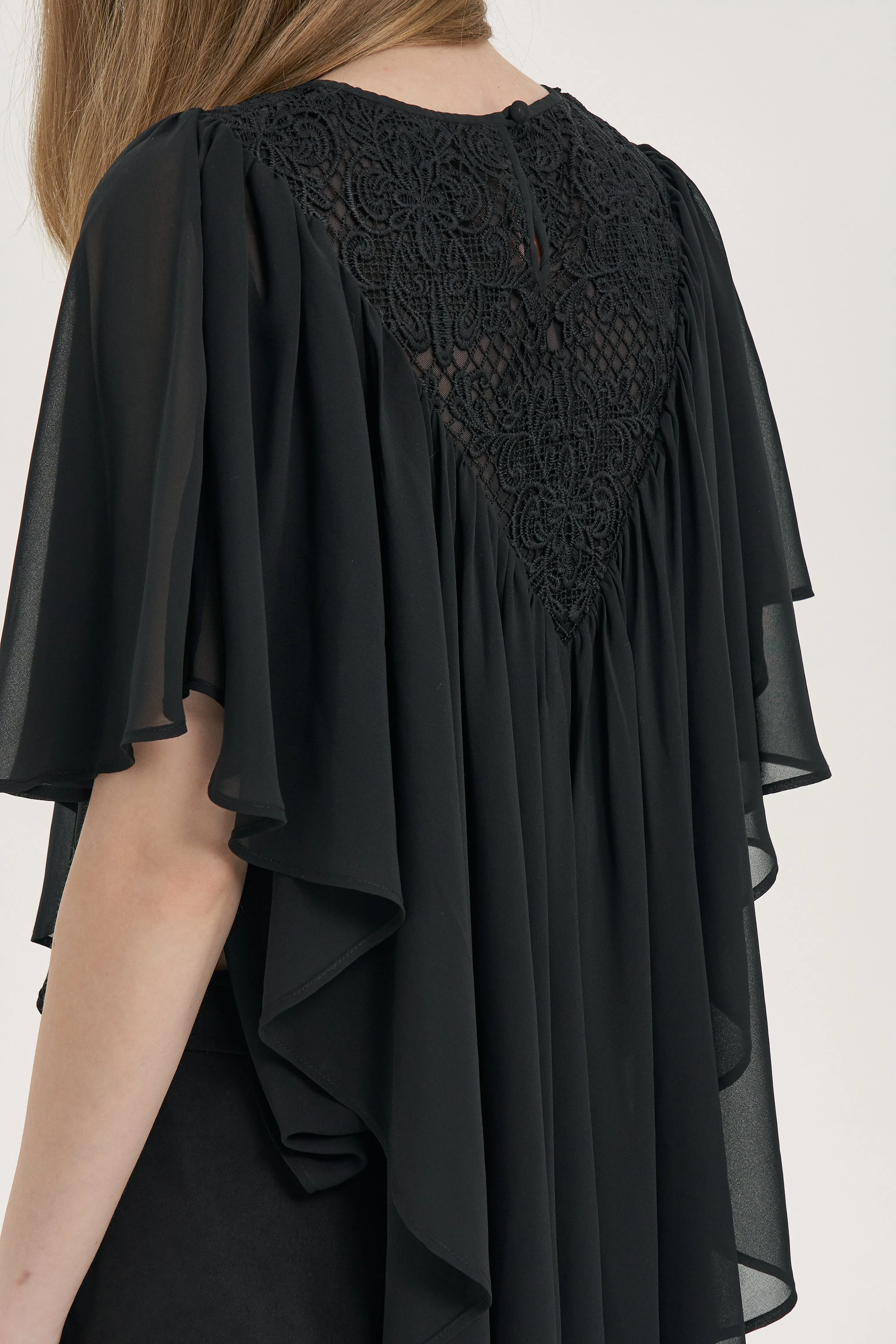 Echo Cloud Lace Cape Top sold by PANN product image thumbnail 4