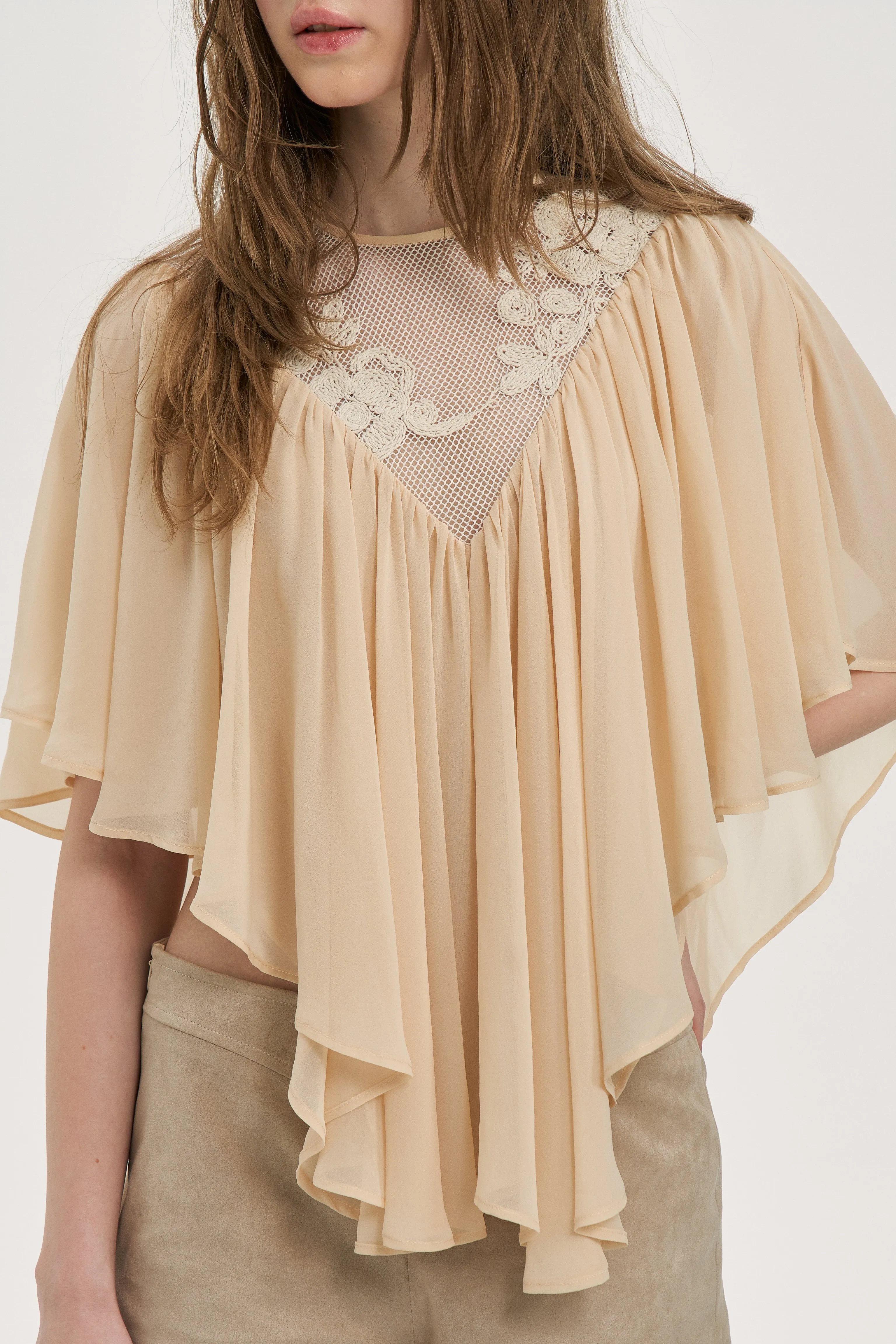 Echo Cloud Lace Cape Top sold by PANN product image thumbnail 5