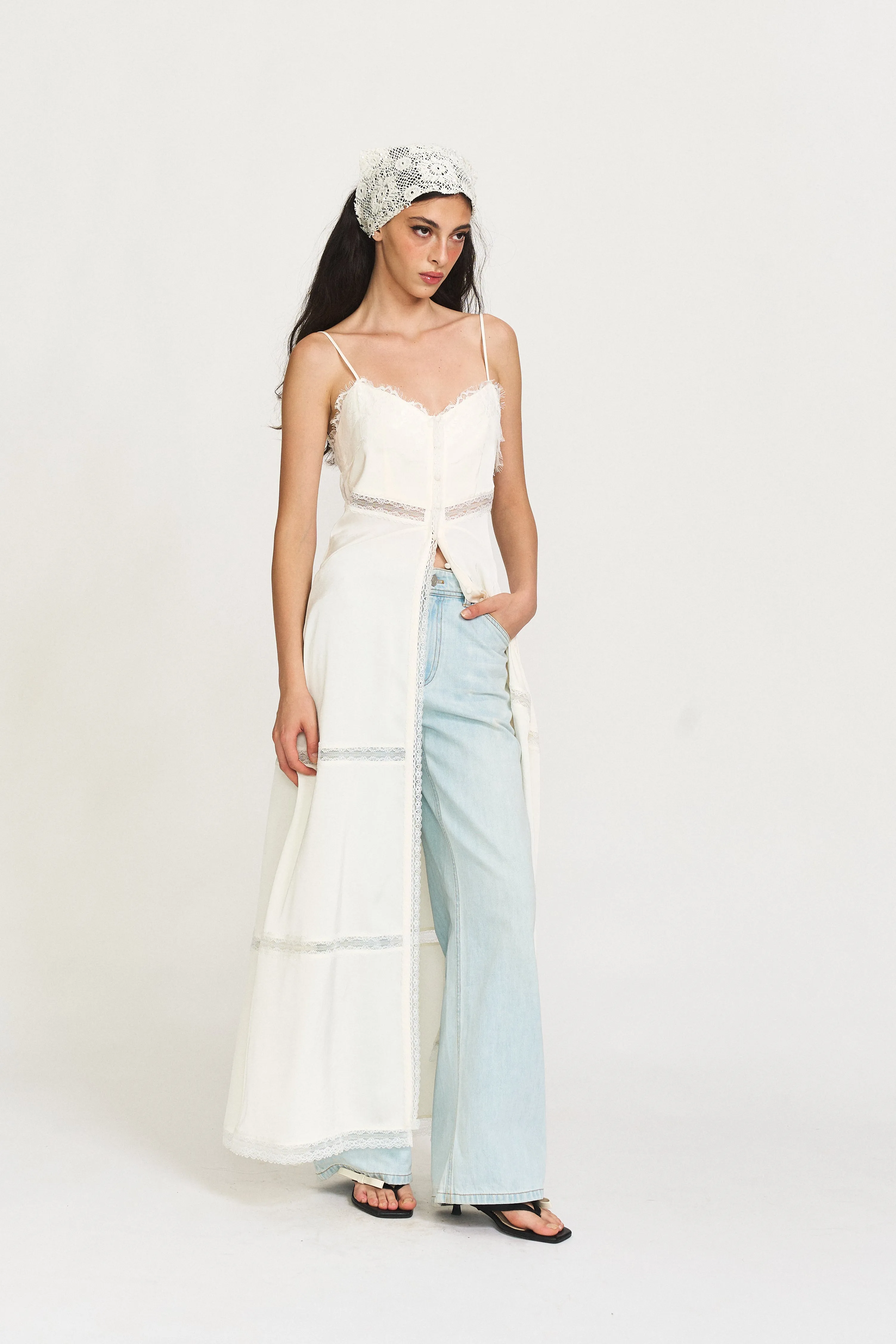 Hollis Lace-Trimmed Dress sold by PANN
