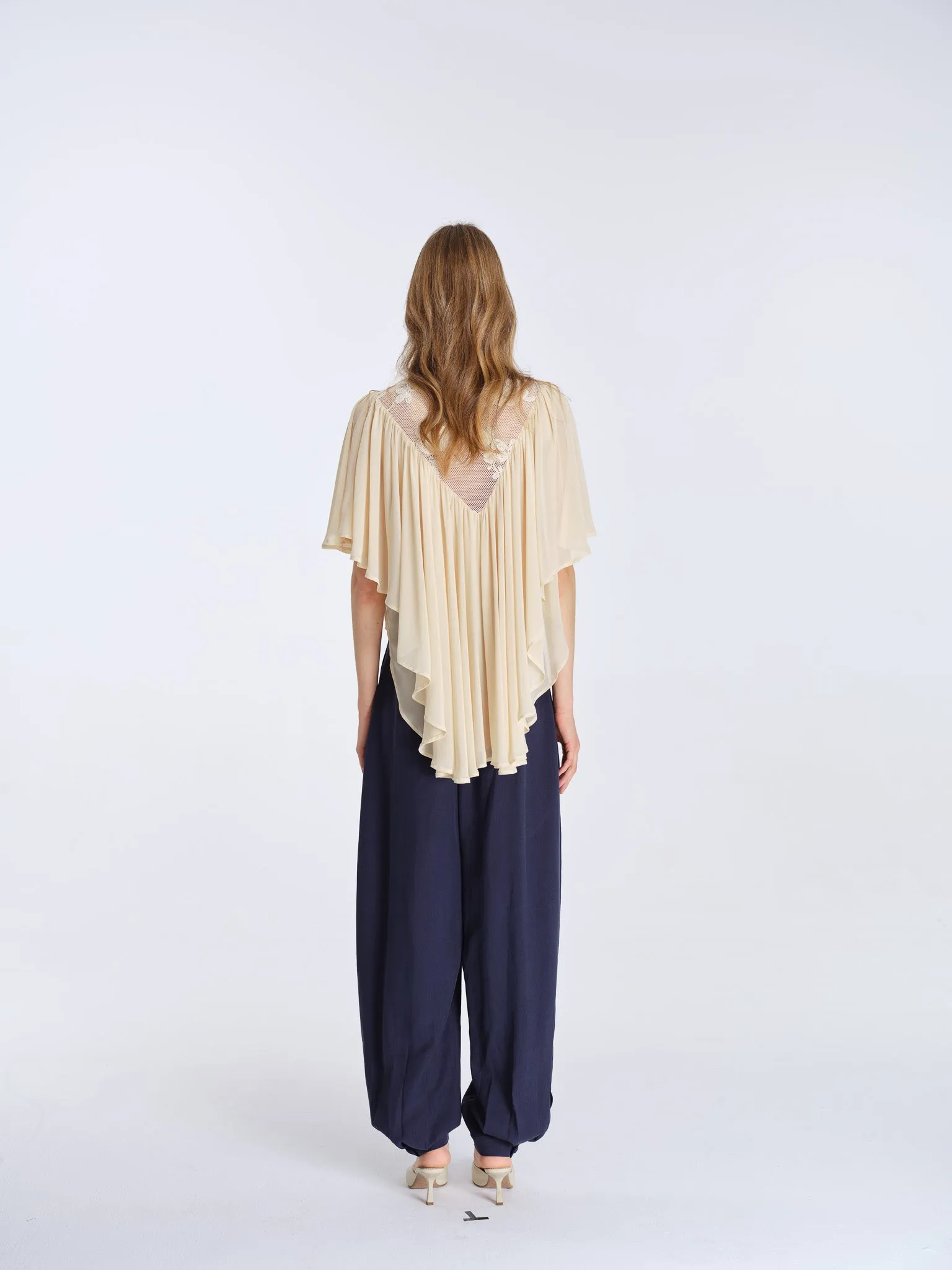 Milo Draped Trousers-Navy sold by PANN product image thumbnail 4