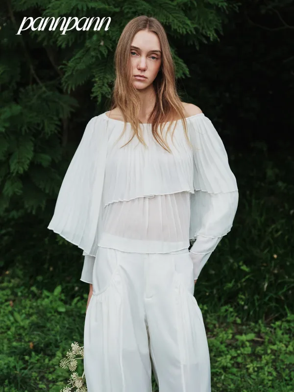 Eve Pleated Cape Top made by PANN