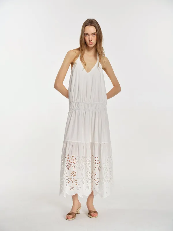Aurelia Eyelet Maxi Dress made by PANN