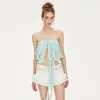 Dream Low-rise Layered Mini Shorts in White sold by PANN