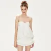 Dream Low-rise Layered Mini Shorts in White sold by PANN
