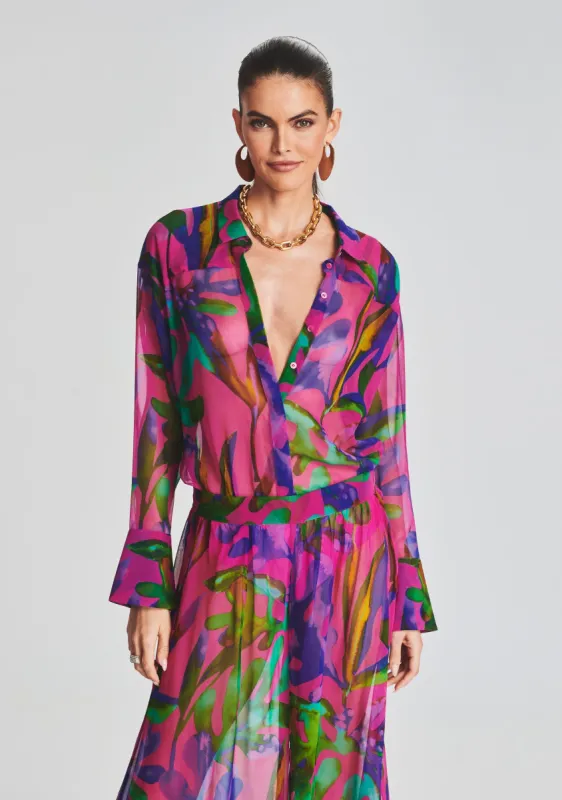 Ramona Silk Chiffon Shirt sold by Retrofete