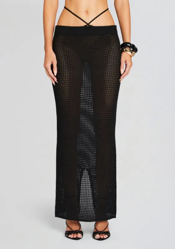 Alma Knitted Skirt sold by Retrofete