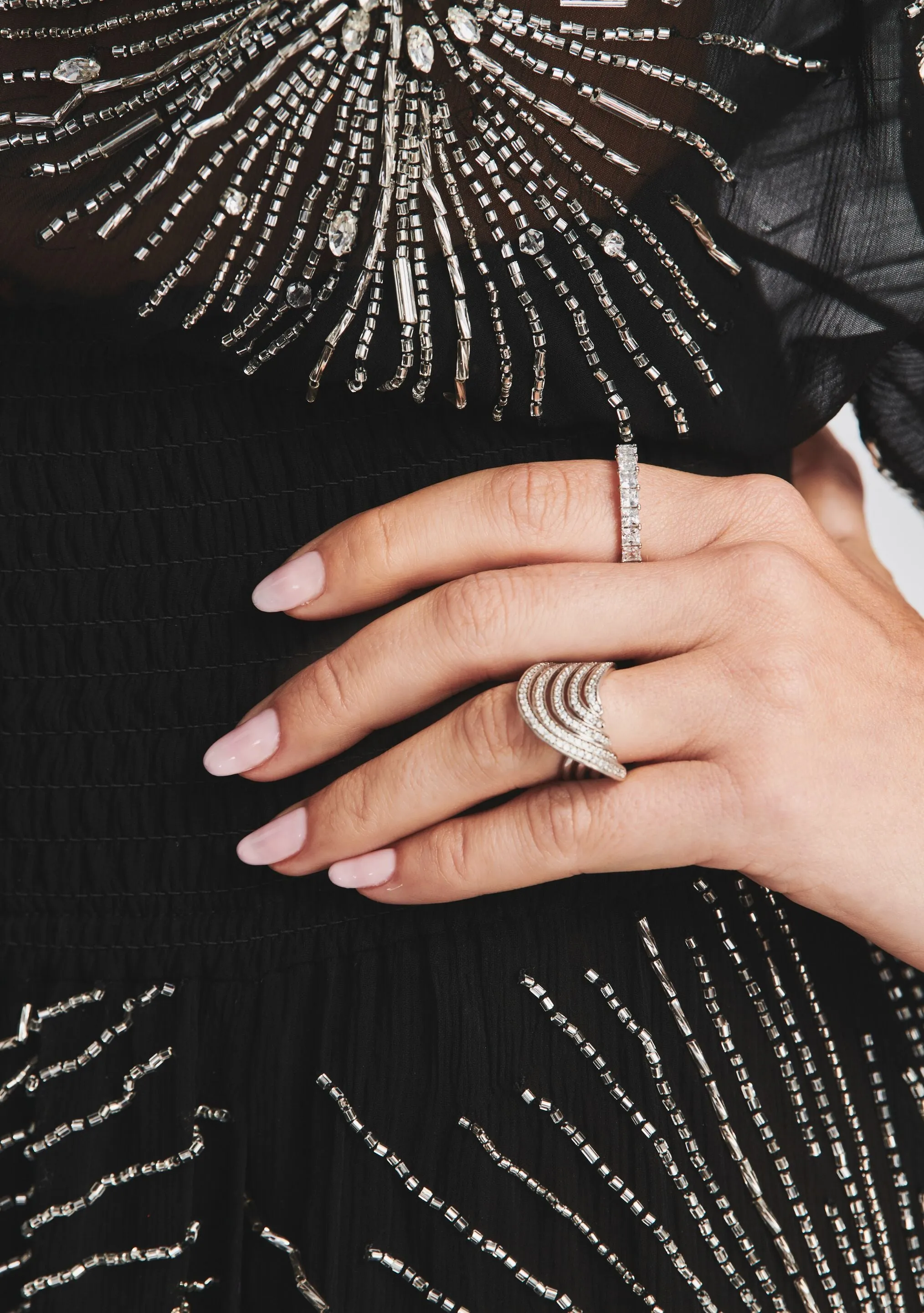 Lilo Embellished Silk Chiffon Dress sold by Retrofete product image thumbnail 5