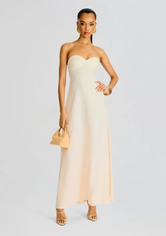 Violet Linen Maxi Dress sold by Retrofete
