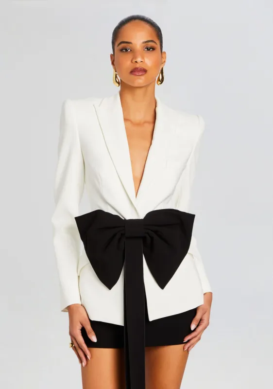 Sloan Structured Blazer With Detachable Bow sold by Retrofete