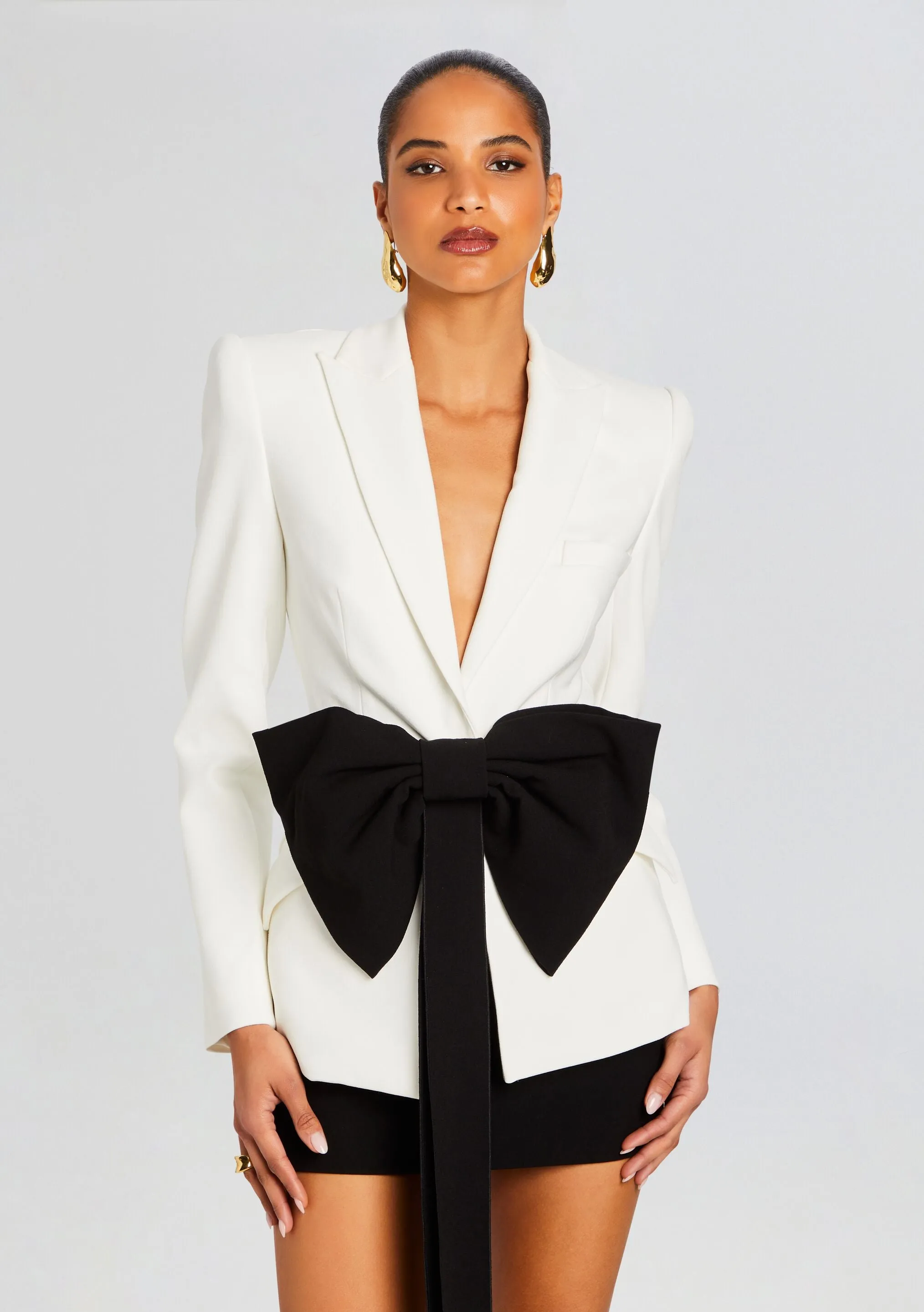 Sloan Structured Blazer With Detachable Bow sold by Retrofete
