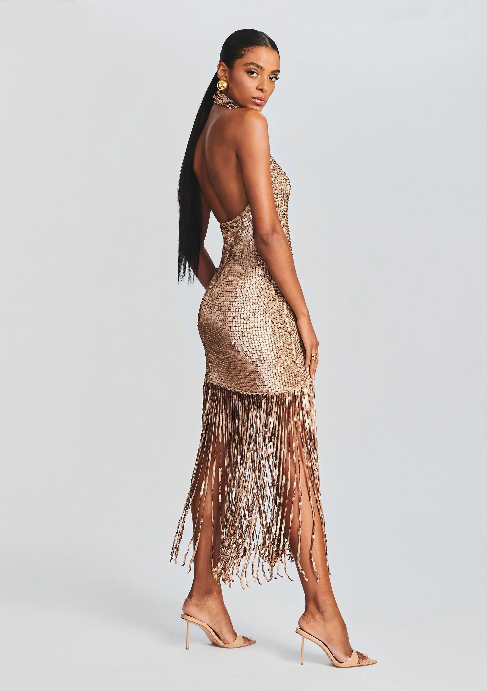 Renzo Sequin Fringe Crochet Dress sold by Retrofete product image thumbnail 3