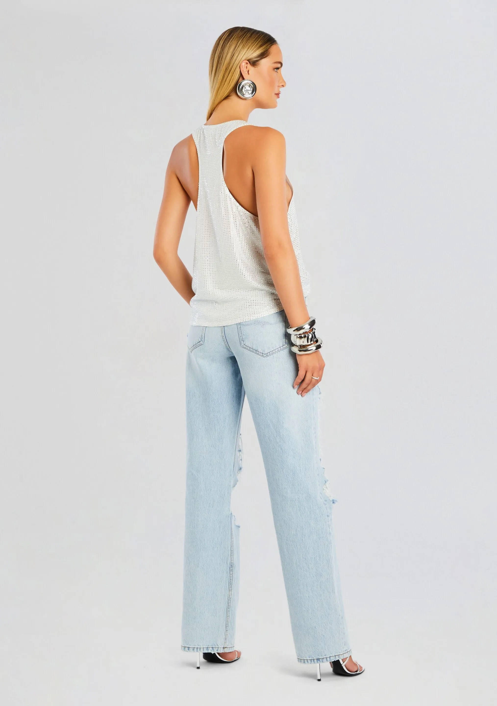 Sunny Mid Rise Distressed Boyfriend Jean sold by Retrofete product image thumbnail 4