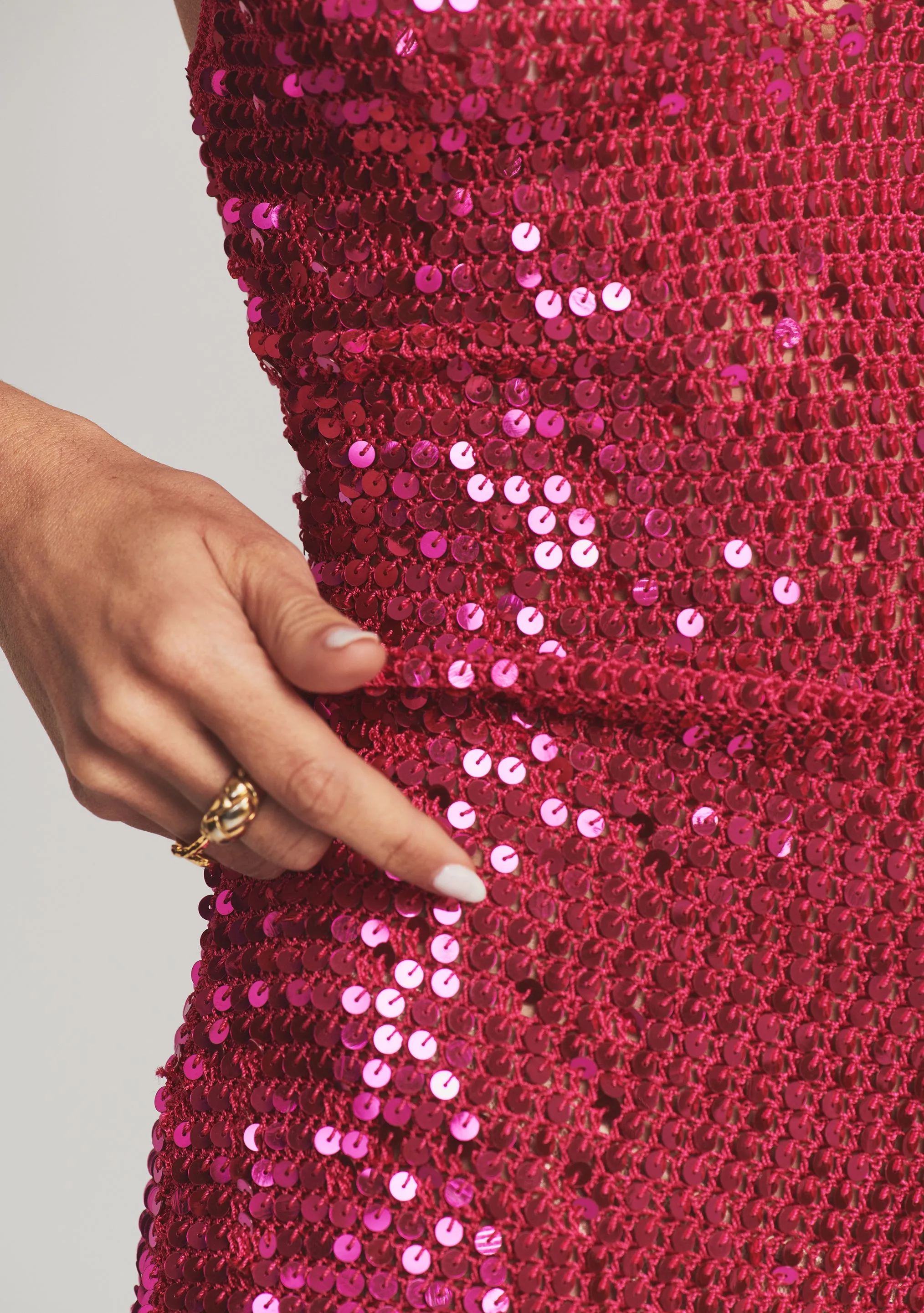 Elliana Sequin Crochet Dress sold by Retrofete product image thumbnail 2