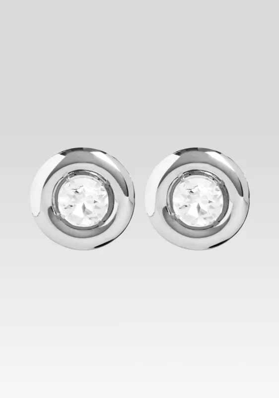 Round Earrings with Crystals sold by Retrofete