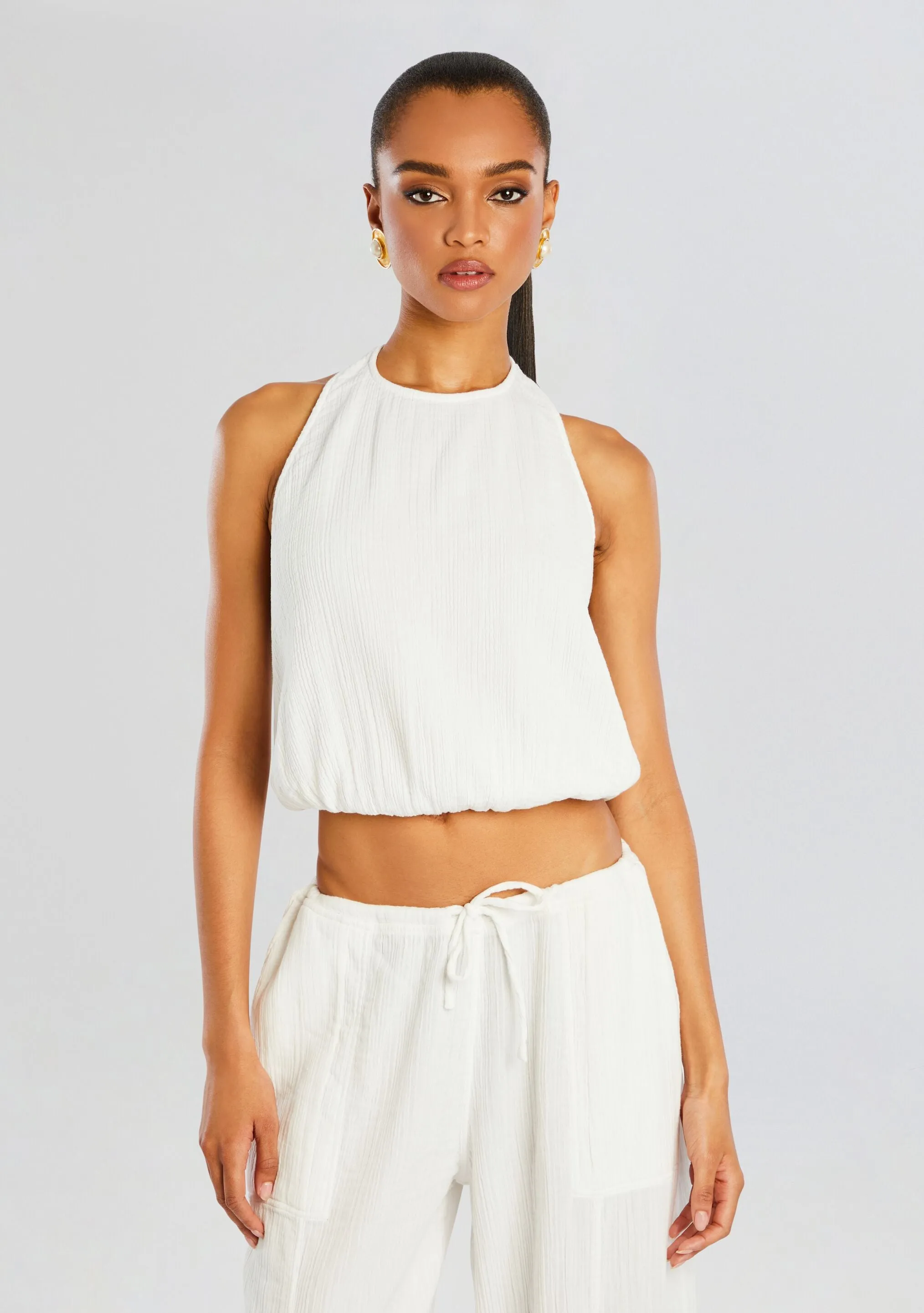 Yen Halter Top sold by Retrofete