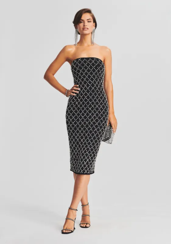 Minetta Embellished Chiffon Dress sold by Retrofete