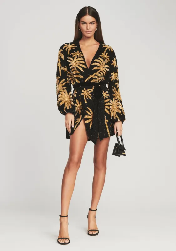 Gabrielle Sequin Palm Robe sold by Retrofete