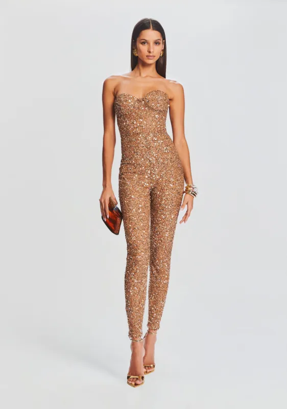 Elodie Sequin Jumpsuit sold by Retrofete