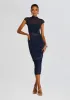 Tabitha Mesh Ruched Midi Dress sold by Retrofete