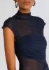 Tabitha Mesh Ruched Midi Dress sold by Retrofete