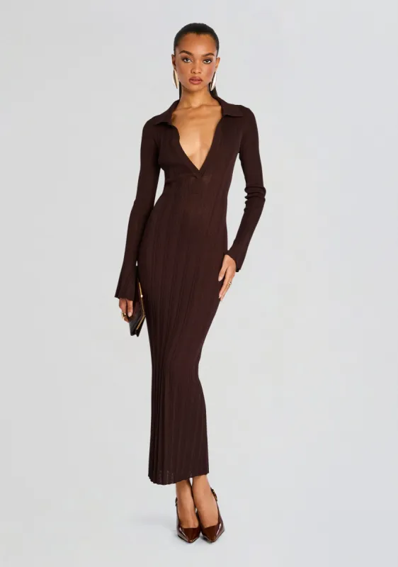 Azula Rib Knit Maxi Dress sold by Retrofete