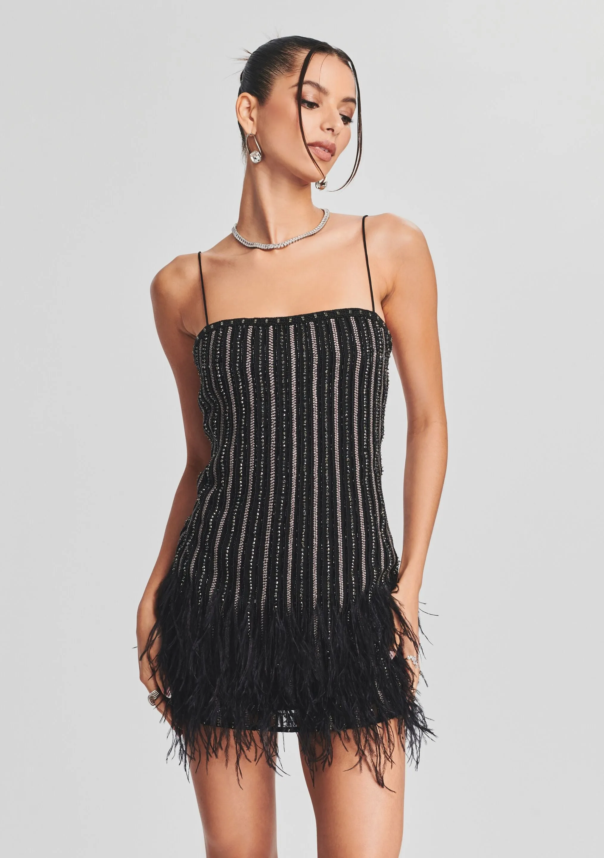 Rubina Sequin Feather Dress sold by Retrofete product image thumbnail 2