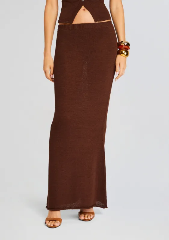 Kora Knit Maxi Skirt sold by Retrofete
