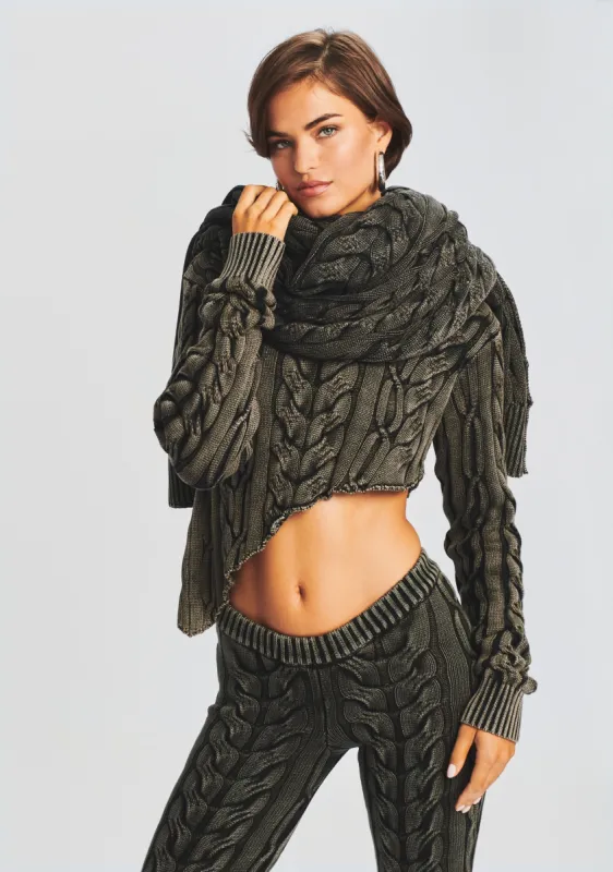 Blanket Cable Knit Scarf sold by Retrofete