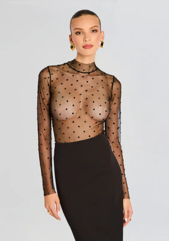 Lilith Mesh Top sold by Retrofete