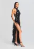 Vixen Sequin Feather Dress sold by Retrofete