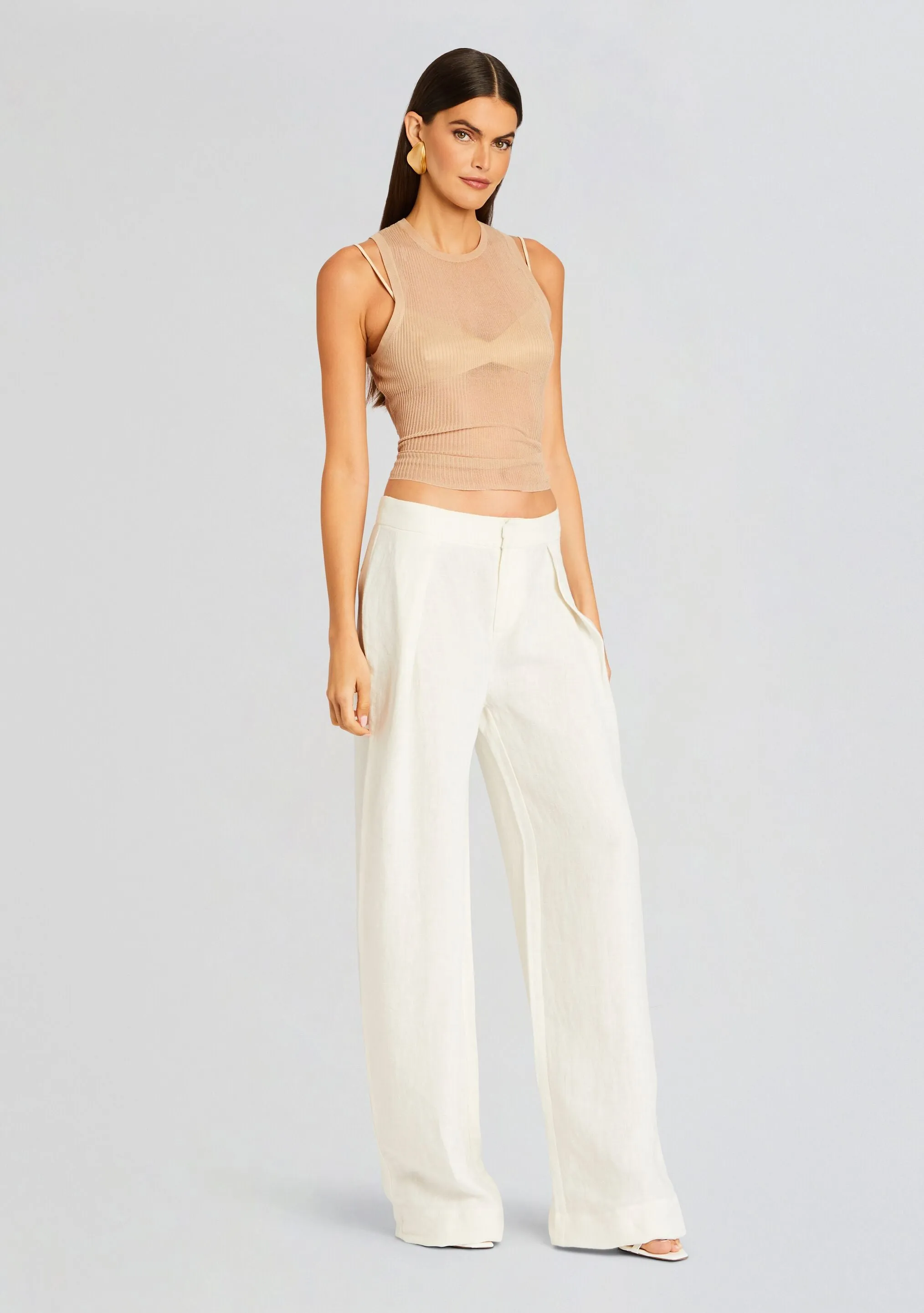 Myrtle Linen Pleated Pant sold by Retrofete product image thumbnail 3