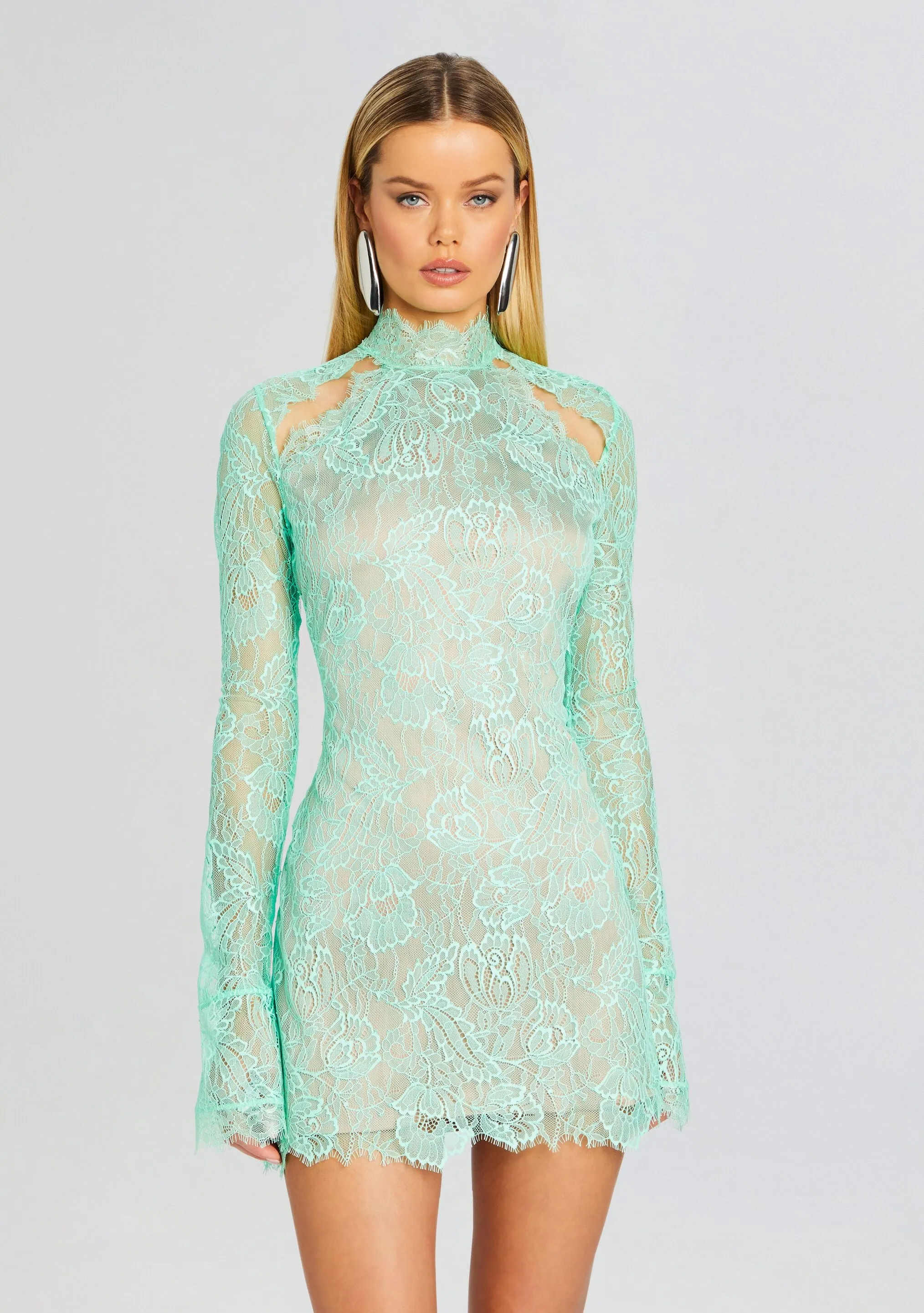 chinese dress ladies Gossamer Night – Jeweled Guipure Lace Gown – Payal Jain main image 1