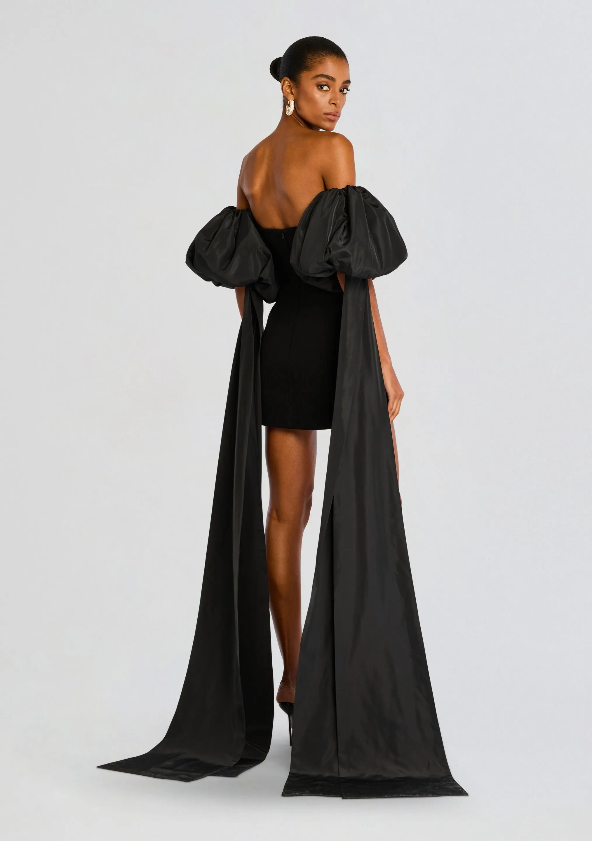 Laurent Mini Button Dress with Black Plumes sold by Retrofete product image thumbnail 4