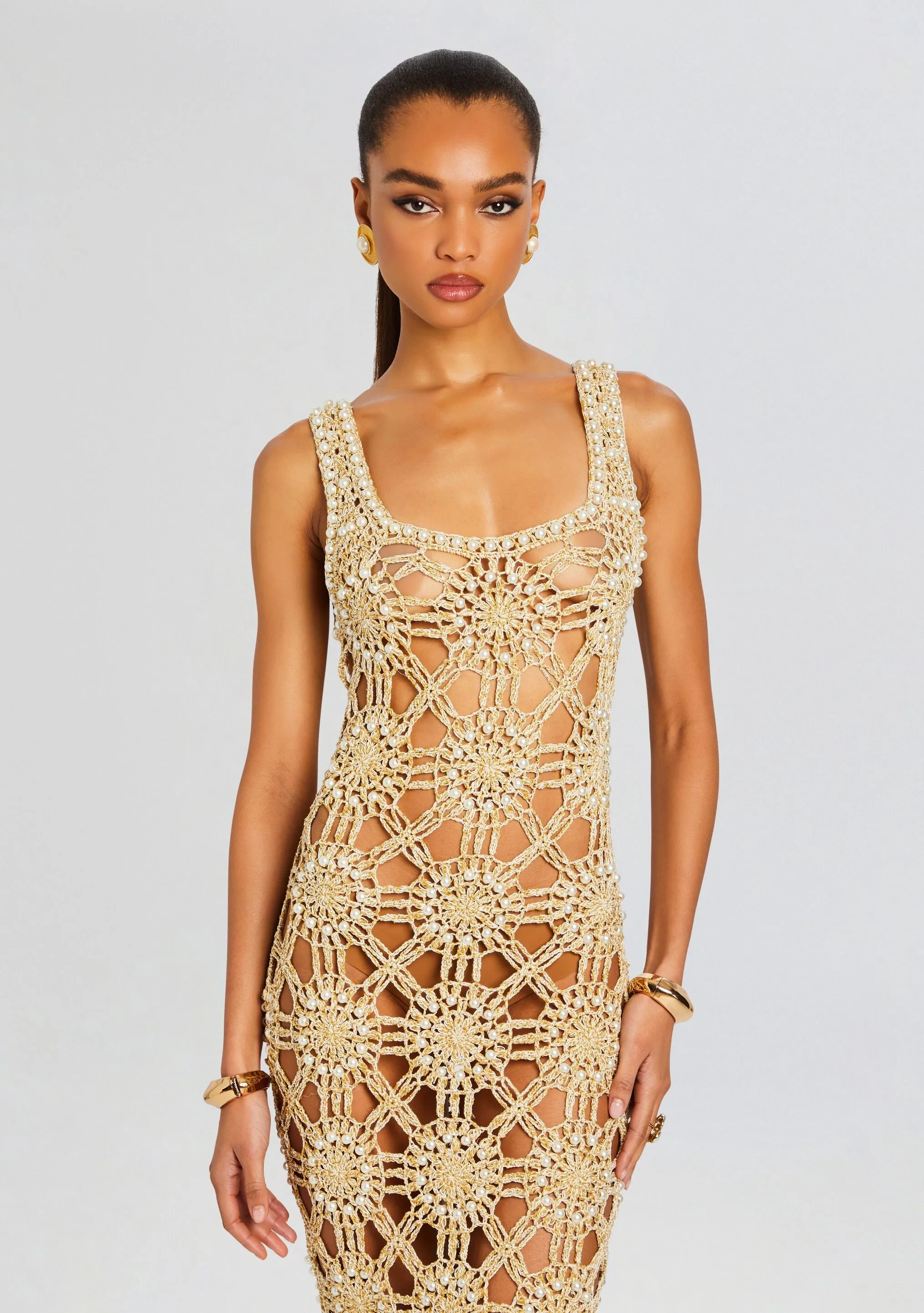 Saffron Knit Crochet Dress | Parallel