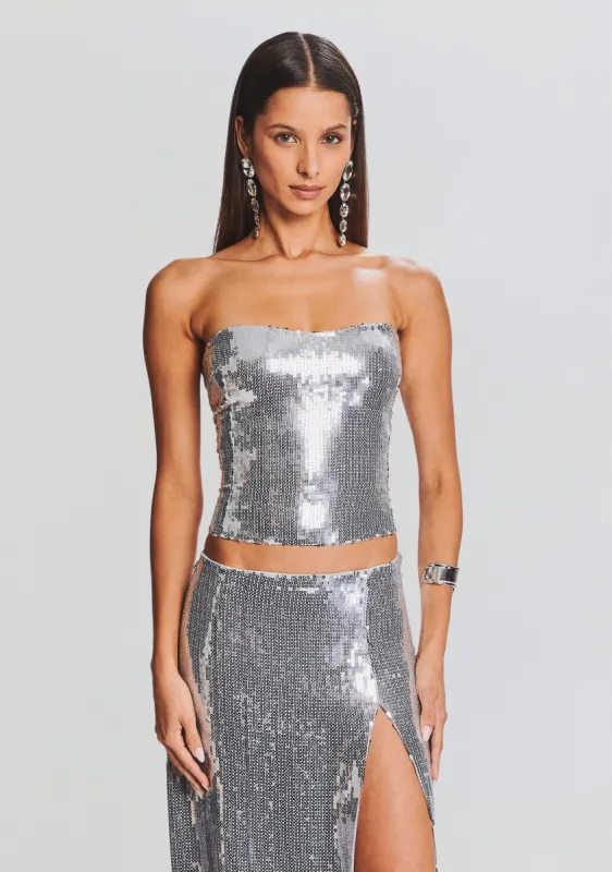 Oren Sequin Bustier sold by Retrofete