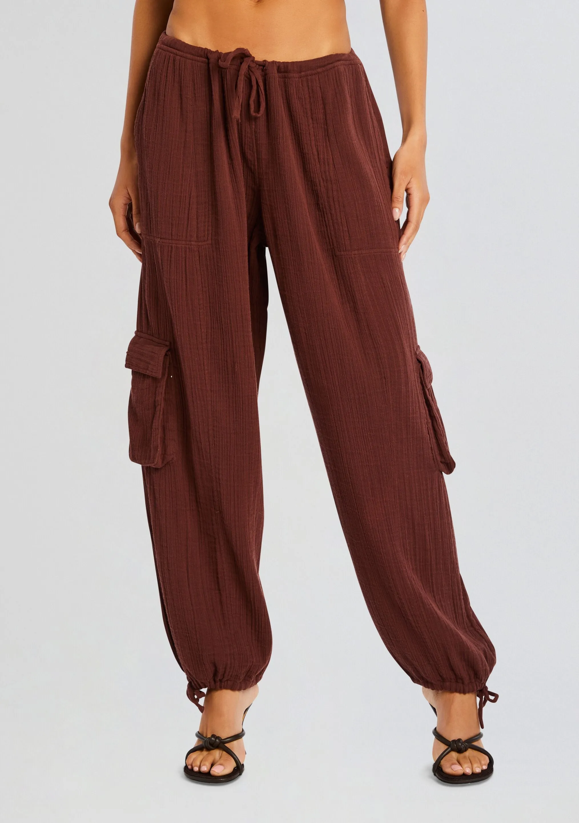 Zira Gauze Cargo Pant sold by Retrofete