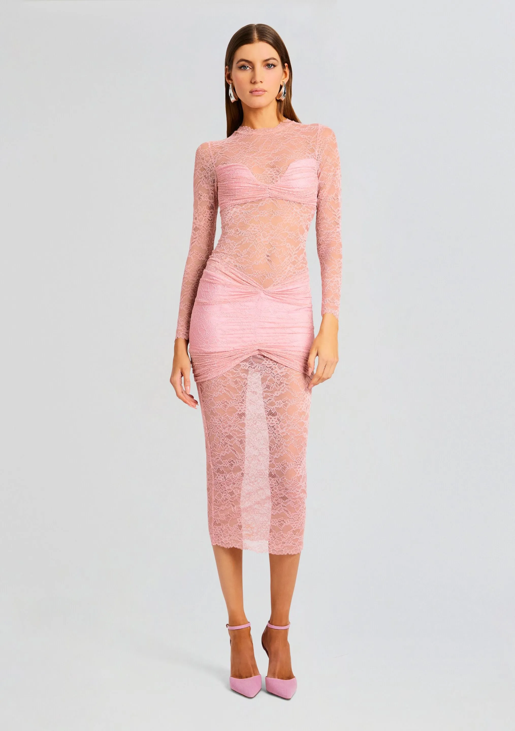 Ellie Lace Midi Dress sold by Retrofete